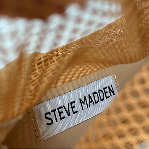 Steve Madden Vielo Orange Fish Net Pointy Toe Heeled Bootie 8 1/2 M - Picture 14 of 16